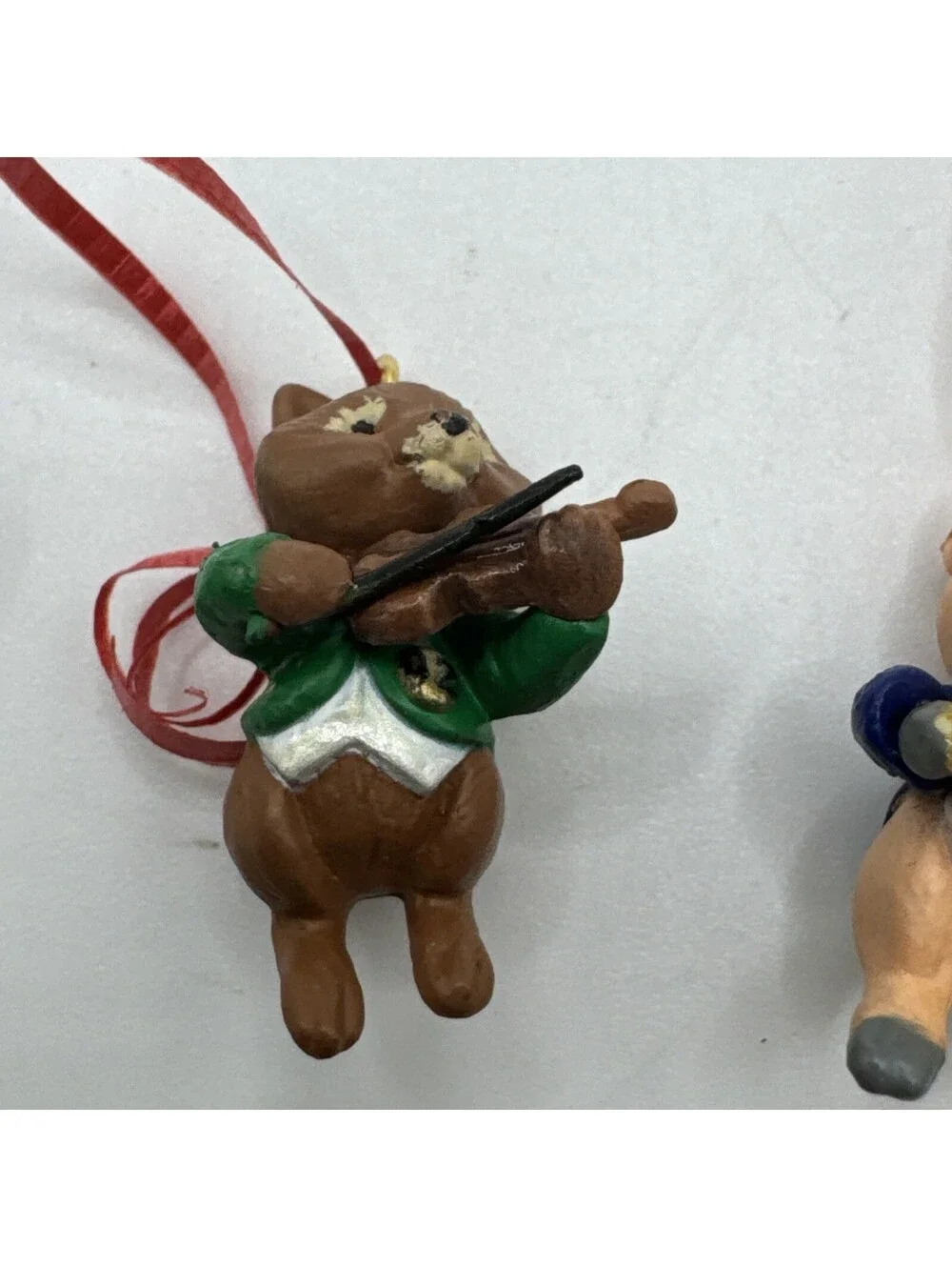 Hallmark 1992 Keepsake Miniature Ornament Harmony Trio Set of 3 Pig Fox Bunny